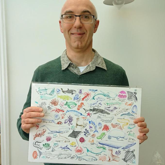 MJCartyWithSeaCreaturesPrint