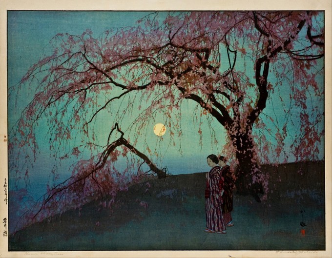Hiroshi_Yoshida_-_Kumoi-Zakura_(Kumoi_Cherry_Trees)_-_Google_Art_Project